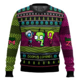 Hooktab Doom Is Coming Invader Zim Ugly Christmas Sweater