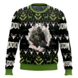 Hooktab Doomguy Doom Ugly Christmas Sweater