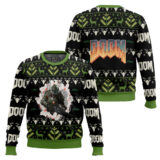 Hooktab Doomguy Doom Ugly Christmas Sweater