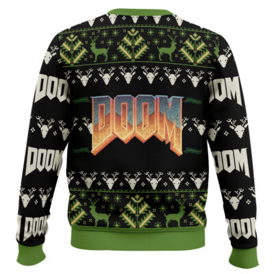Hooktab Doomguy Doom Ugly Christmas Sweater