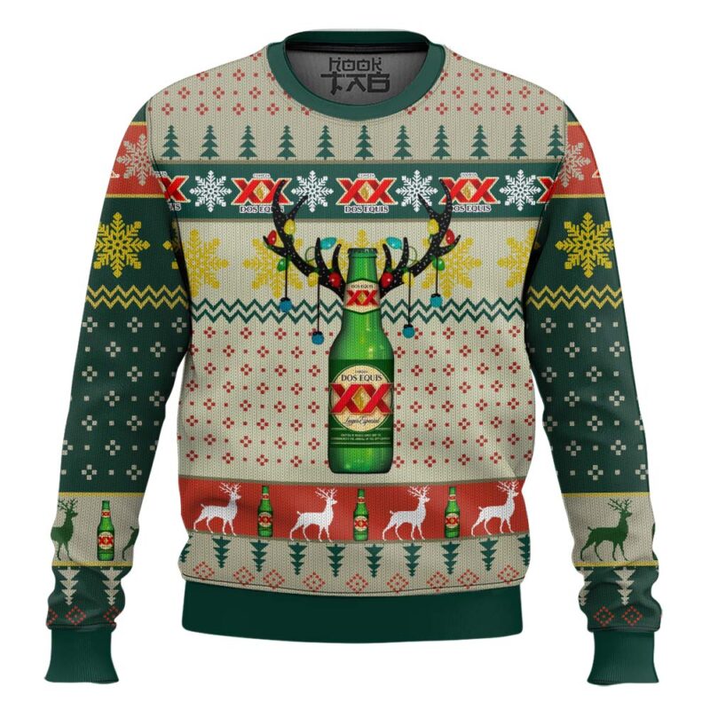 Hooktab Dos Equis Lager Especial Ugly Christmas Sweater