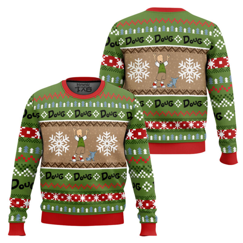 Hooktab Doug Nickelodeon Ugly Christmas Sweater Hooktab Doug Nickelodeon Ugly Christmas Sweater