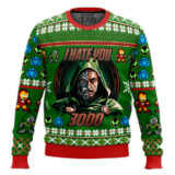 Hooktab Dr Doom I Hate You 3000 Ugly Christmas Sweater