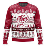 Hooktab Dr Pepper Diet Ugly Christmas Sweater