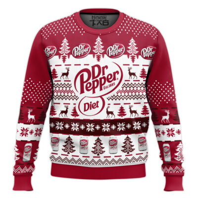 Hooktab Dr Pepper Diet Ugly Christmas Sweater