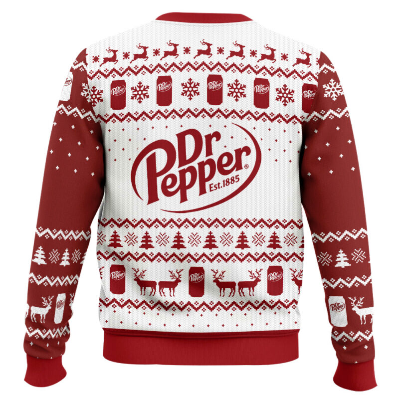 Hooktab Dr Pepper Soda Ugly Christmas Sweater Hooktab Dr Pepper Soda Ugly Christmas Sweater