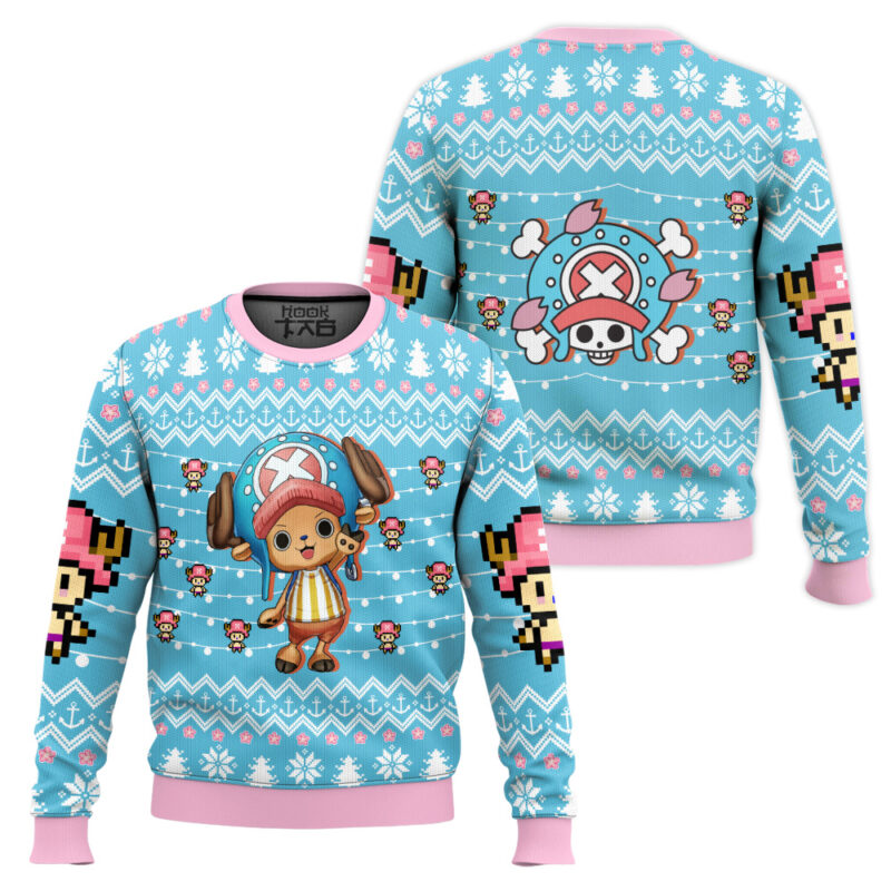 Hooktab Dr. Tony Tony Chopper One Piece Ugly Christmas Sweater Hooktab Dr. Tony Tony Chopper One Piece Ugly Christmas Sweater