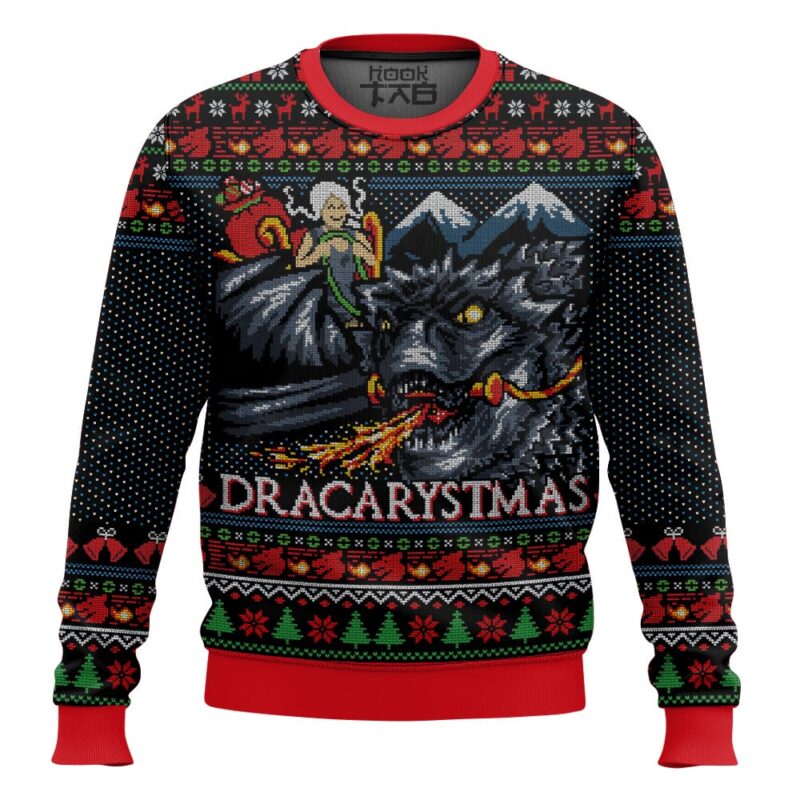 Hooktab Dracarystmas Game Of Thrones Ugly Christmas Sweater