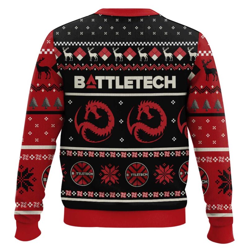 Hooktab Draconis BattleTech Ugly Christmas Sweater Hooktab Draconis BattleTech Ugly Christmas Sweater