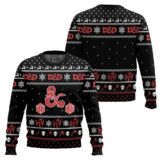Hooktab Dragon Dice Dungeons & Dragons Ugly Christmas Sweater