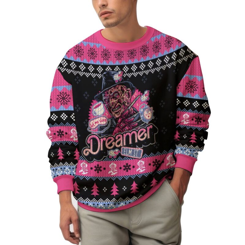 Hooktab Dreamer A Nightmare On Elm Street Ugly Christmas Sweater Hooktab Dreamer A Nightmare On Elm Street Ugly Christmas Sweater
