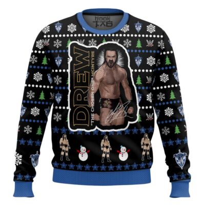 Hooktab Drew Mcintyre The Chosen One WWE Ugly Christmas Sweater