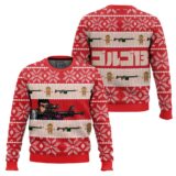 Hooktab Duke Togo Golgo 13 Ugly Christmas Sweater
