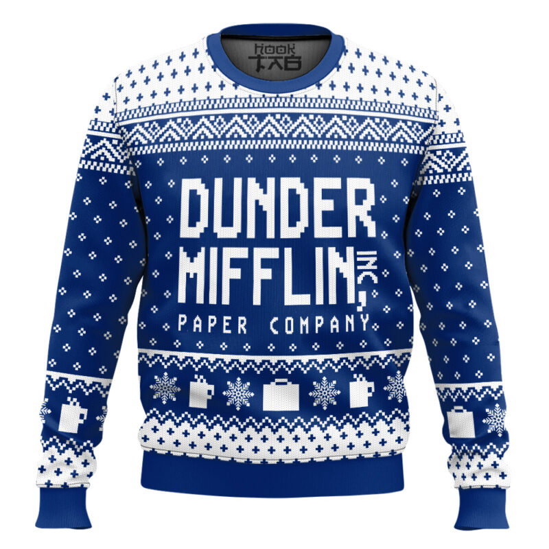 Hooktab Dunder Mifflin Paper Company The Office Ugly Christmas Sweater