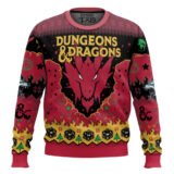 Hooktab Dungeons & Dragons Ugly Christmas Sweater
