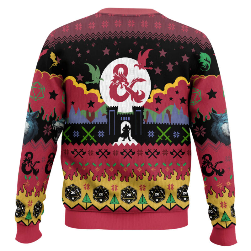 Hooktab Dungeons & Dragons Ugly Christmas Sweater Hooktab Dungeons & Dragons Ugly Christmas Sweater