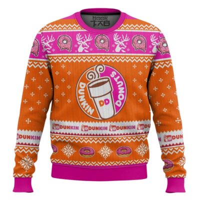 Hooktab Dunkin’ Donuts Ugly Christmas Sweater