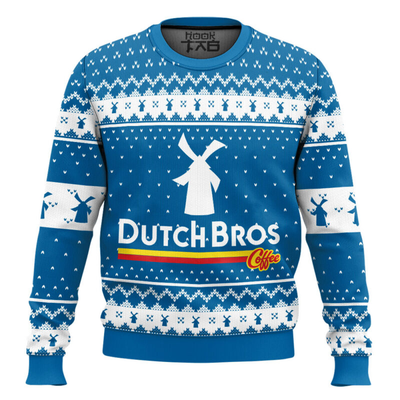 Hooktab Dutch Bros Coffee Ugly Christmas Sweater