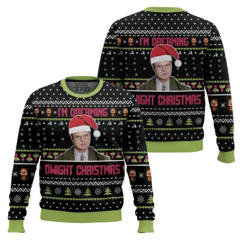 Hooktab Dwight Christmas The Office Ugly Christmas Sweater Hooktab Dwight Christmas The Office Ugly Christmas Sweater