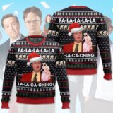 Hooktab Dwight Schrute Fa La La The Office Ugly Christmas Sweater