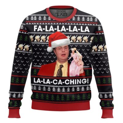 Hooktab Dwight Schrute Fa La La The Office Ugly Christmas Sweater