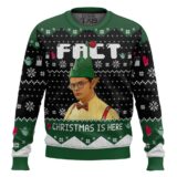 Hooktab Dwight Schrute Fact The Office Ugly Christmas Sweater