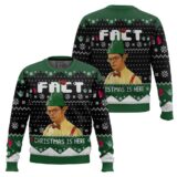 Hooktab Dwight Schrute Fact The Office Ugly Christmas Sweater