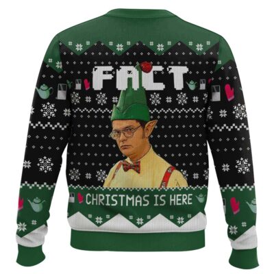 Hooktab Dwight Schrute Fact The Office Ugly Christmas Sweater