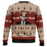 Hooktab Dwight Schrute False The Office Ugly Christmas Sweater