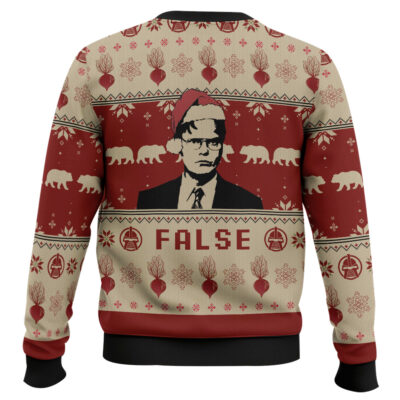 Hooktab Dwight Schrute False The Office Ugly Christmas Sweater