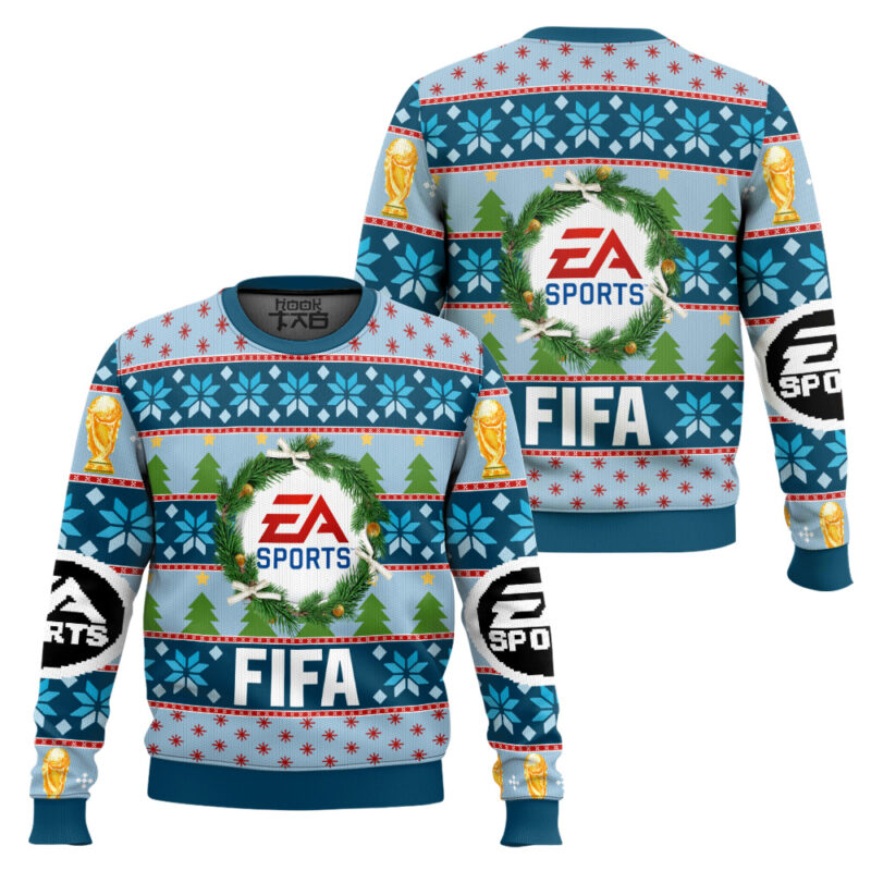 Hooktab Ea Sports FIFA Ugly Christmas Sweater Hooktab Ea Sports FIFA Ugly Christmas Sweater