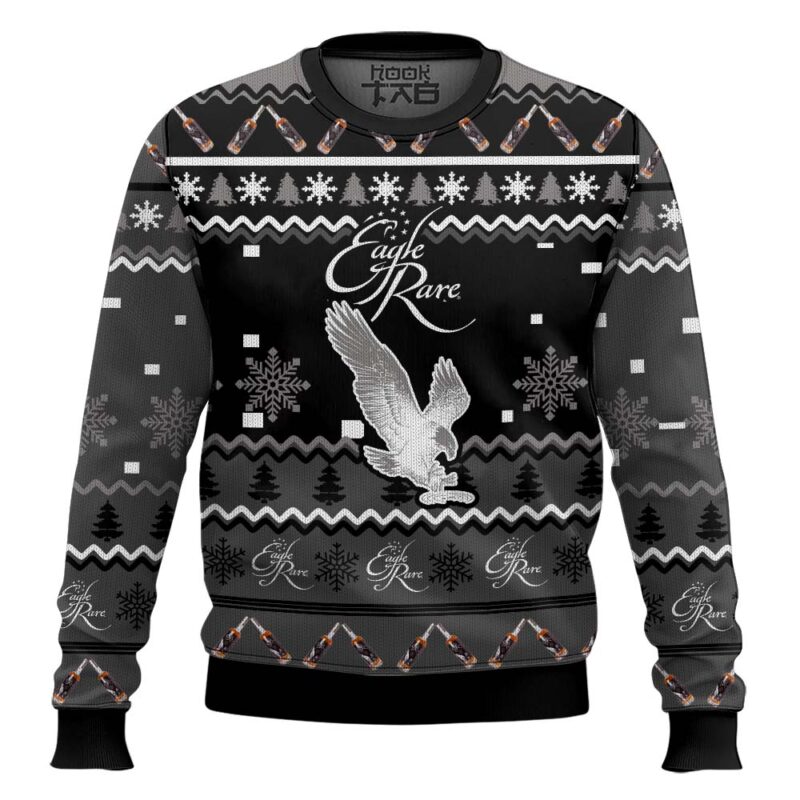 Hooktab Eagle Rare Bourbon Whiskey Ugly Christmas Sweater