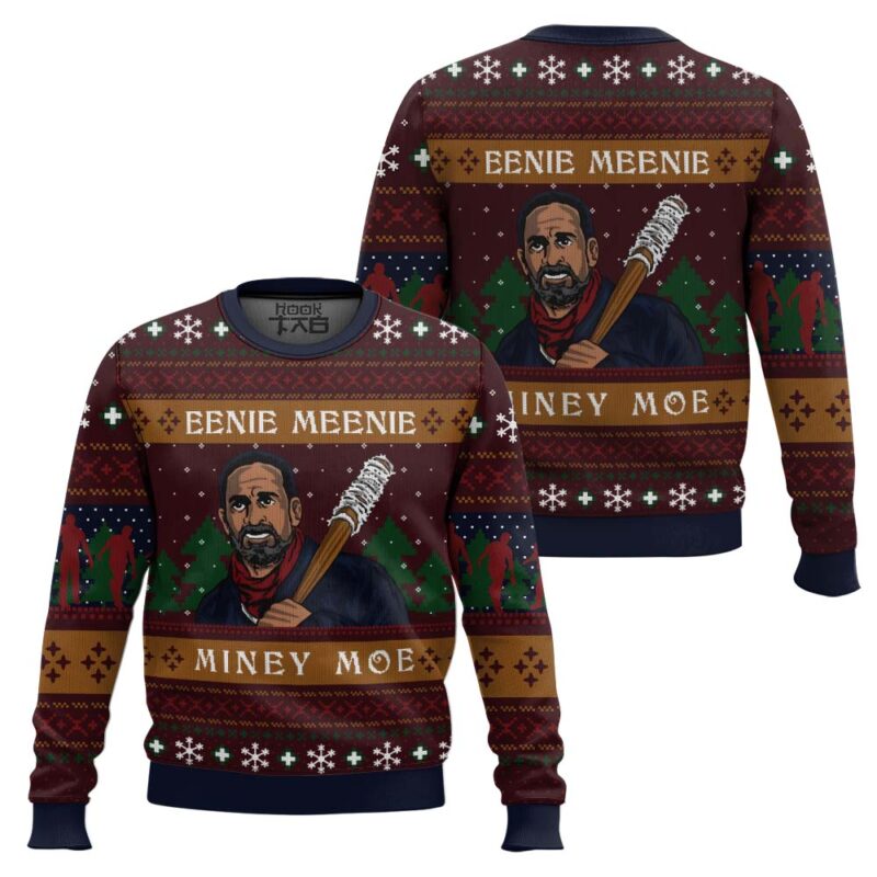 Hooktab Eenie Meenie The Walking Dead Ugly Christmas Sweater Hooktab Eenie Meenie The Walking Dead Ugly Christmas Sweater