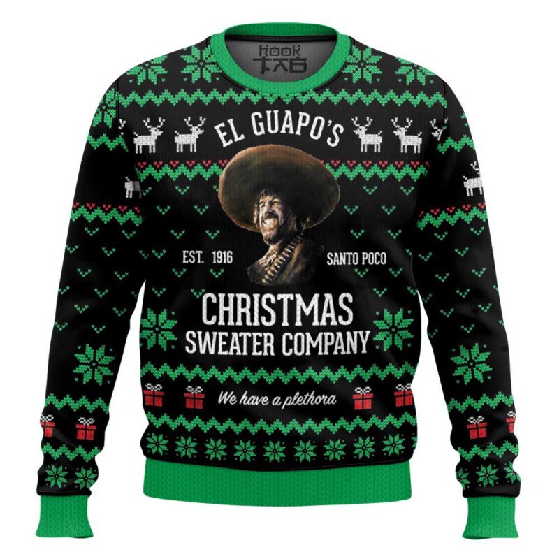 Hooktab El Guapo's Christmas Sweater Company Three Amigos Ugly Christmas Sweater Hooktab El Guapo's Christmas Sweater Company Three Amigos Ugly Christmas Sweater