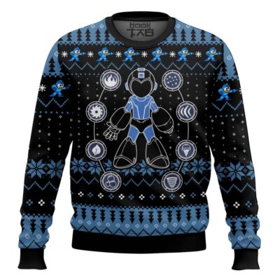 Hooktab Elemental Weapon Mega Man Ugly Christmas Sweater