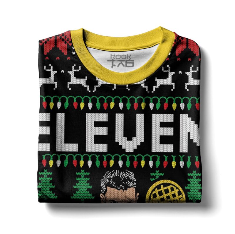 Hooktab Eleven Days Of Xmas Stranger Things Ugly Christmas Sweater Hooktab Eleven Days Of Xmas Stranger Things Ugly Christmas Sweater