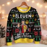 Hooktab Eleven Days Of Xmas Stranger Things Ugly Christmas Sweater