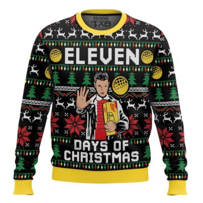 Hooktab Eleven Days Of Xmas Stranger Things Ugly Christmas Sweater