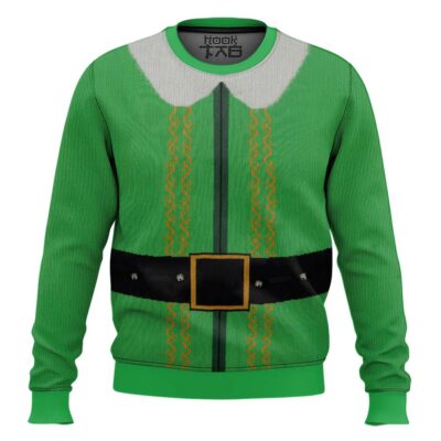 Hooktab Elf 2003 Outfit Ugly Christmas Sweater