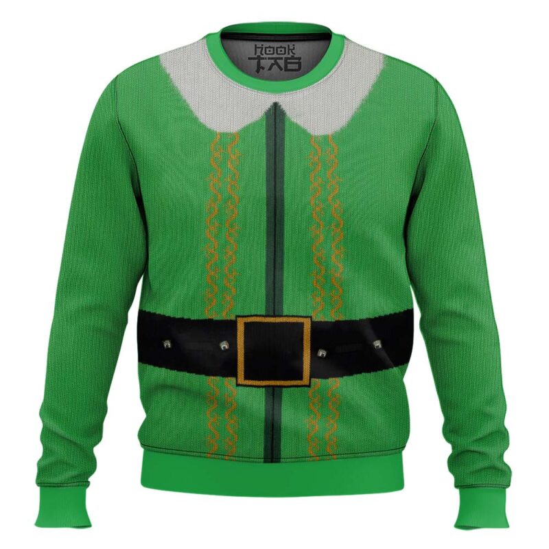 Hooktab Elf 2003 Outfit Ugly Christmas Sweater