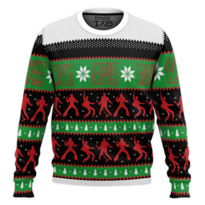 Hooktab Elv Dancing Elvis Presley Ugly Christmas Sweater