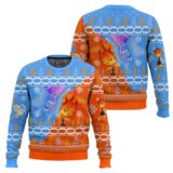 Hooktab Ember And Wave Elemental Ugly Christmas Sweater