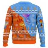 Hooktab Ember And Wave Elemental Ugly Christmas Sweater