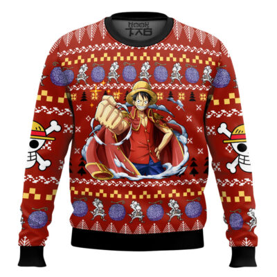 Hooktab Emperor Luffy One Piece Ugly Christmas Sweater