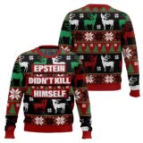 Hooktab Epstein Didn't Kill Himself Ugly Christmas Sweater