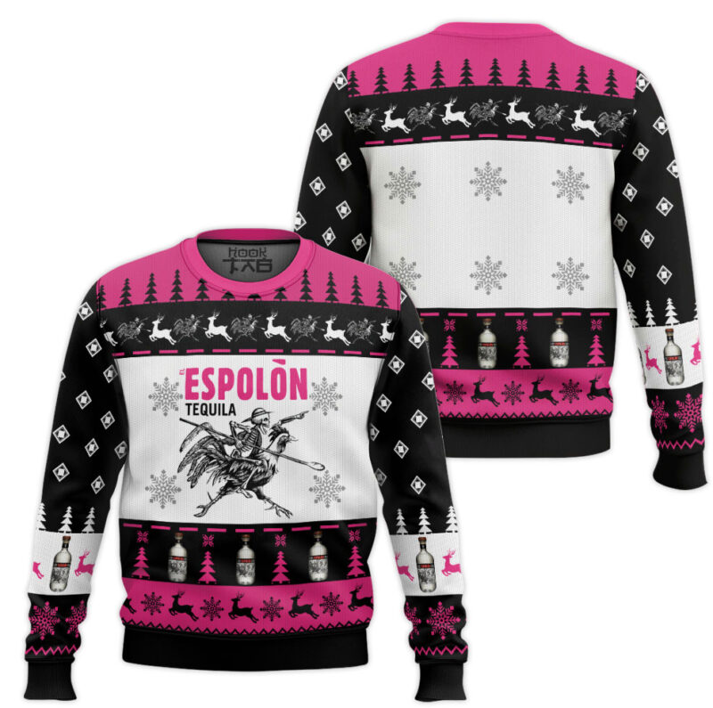 Hooktab Espolon Tequila Ugly Christmas Sweater Hooktab Espolon Tequila Ugly Christmas Sweater