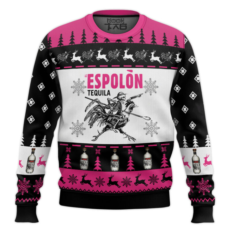 Hooktab Espolon Tequila Ugly Christmas Sweater