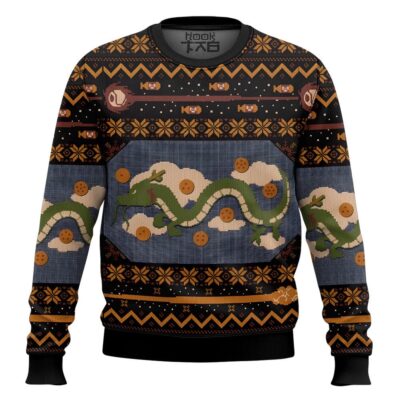 Hooktab Eternal Dragon God Dragon Ball Ugly Christmas Sweater