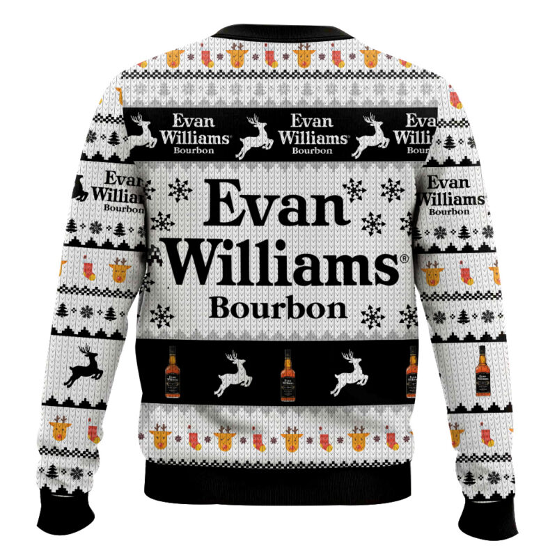 Hooktab Evan Williams Bourbon Ugly Christmas Sweater Hooktab Evan Williams Bourbon Ugly Christmas Sweater