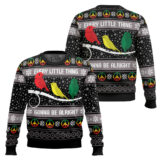 Hooktab Every Little Thing Gonnar Be Alright Bob Marley Ugly Christmas Sweater
